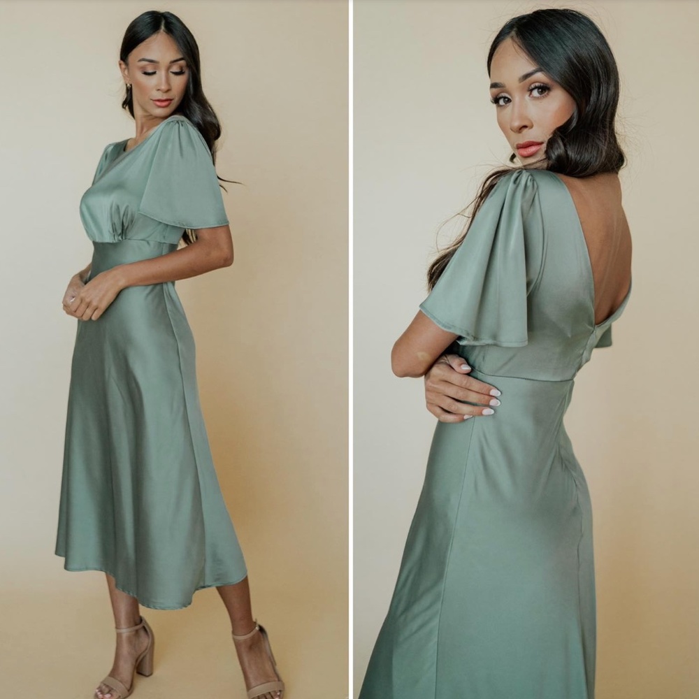 Dreya Satin Midi Dress